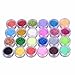 Biutee 24 Colors Nail Glitter Powder Dust 3D Tip Manicure Tools Nail Art Decoration Polish Powder Dust Gem Decoration