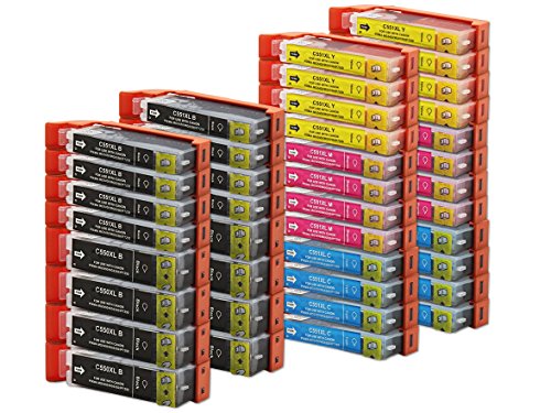 Tintenpatronen Multipack kompatibel zu Canon PGI-550 / CLI-551 XL 40er Set alle Farben