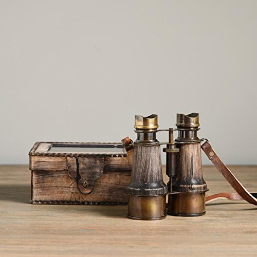 GFEI The British decoration props / navigation retro double tube telescope / Pirate crafts