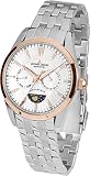 JACQUES LEMANS Herrenuhr Liverpool Moonphase  Metallband massiv Edelstahl ip-rosé   / Bicolor  1-1901G