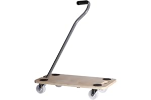 ‎TERGATO HSI Transportwagen mit Griff 590 x 290 mm - Bis 200 kg Tragkraft, Rollwagen mit Lenkrollen zum Transport sehr Schwerer Gegenstände, Anti Rutschpunke für stabilen Halt