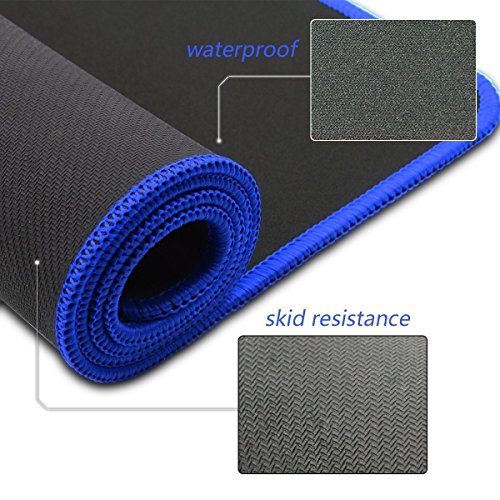 Alfombrilla de rat  n extragrande para gaming de Cmhoo  color 90x40 Blue