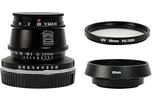 TTArtisan Objectif Fixe 35mm F1.4 M43 au Format APS-C pour appareils Photo Olympus Macro 4/3 comme E-M1X E-M1 MarkIII E-M5 MarkIII E-M10 MarkIII E-PL10 E-PL9 E-PL8 Pen-F Noir