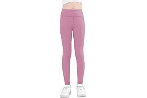 SEAUR Mädchen Sport Leggings Lang Yogahose Einfarbig Eng Jogginghose Laufhose Sporthose Trainninghose - 90-155 cm