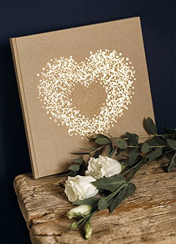 Gästebuch Hochzeit Hochzeitsgästebuch Fotoalbum Hochzeitsalbum Hochzeitsbuch mit Herzverzierung von Haus der Herzen ® - 3