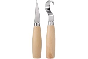 PONGNAS Zestaw narzędzi do rzeźbienia w drewnie, łyżka, narzędzie do rzeźbienia w drewnie, hak do rzeźbienia w drewnie, zestaw noży, zestaw podstawowy, profesjonalny (torba na narzędzia do rzeźbienia w