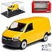 Produktbild alles-meine GmbH Volkwagen T6 Transporter Kasten Gelb T5 Ab 2. Facelift 2015 Kit Bausatz mit Sockel und Vitrine H0 1/87 Herpa Modell Auto mit individiuellem Wunschkennzeichen