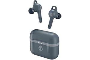 Słuchawki bezprzewodowe Skullcandy Indy Evo True Wireless Earphones z mikrofonem, odporne na pot, wodę i pył, do 30 godzin słuchania – Siwy