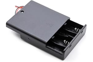 COMFORTY 2 Stück Batteriehalter, Batteriefach mit EIN- und Ausschalter für 4X Batterien, für Spielzeug, Taschenlampen und Anderen Elektronischen Geräten, die AA-Batterien Verwenden