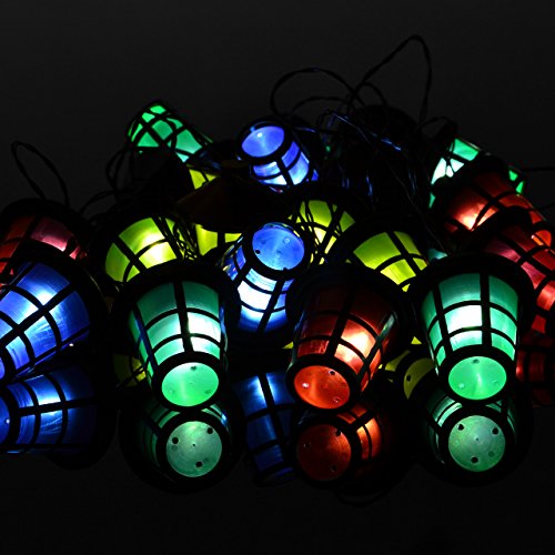 20 LED Lichterkette Garten Laterne Lampions Partybeleuchtung Partylichter bunt - 5