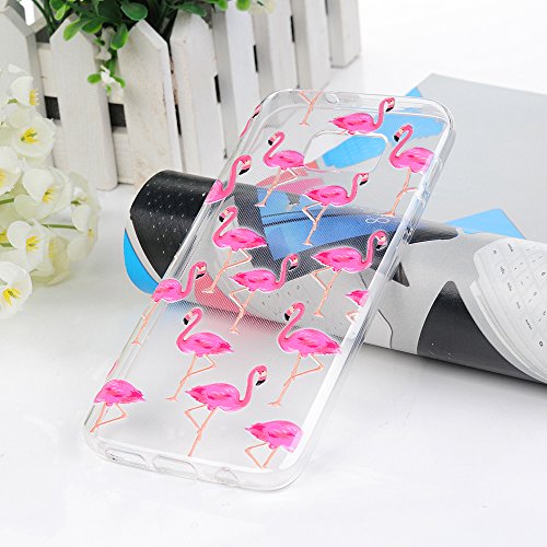 Lanveni S7 Hülle, Handyhülle Etui Protective Case Cover TPU Silikon Schutzhülle Bumper Handytasche TPU-Bumper Weiche Silikon Case mit Flamingo Relief Cover Design für Samsung Galaxy S7+ 1 x Stylus Stift + 1 x Staubdichte Stecker + 1 x Schutzfolie - 8