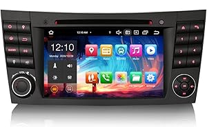 erisin Android 11 Estéreo de Automóvil 4+64GB para Mercedes CLS/G/E Clase W211 W219 Soporte de 7 Pulgadas GPS Sat Nav Carplay Android Auto Bluetooth A2DP WiFi 4G Dab + RDS Enlace Espejo TPMS SWC