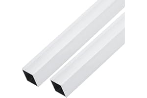 METALLIXITY Carré Aluminium Tube (20mm x 20mm x 0.8mm x 300mm) 2pcs, 6063 Aluminium Tube - pour Accueil Ameublement, Machines