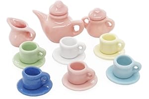 Odoria 1/12 Set Teiera in Miniatura 15Pz Accessori Casa Bambole