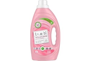 ‎BURTI Burti Wolle & Seide Feinwaschmittel flüssig 1,45l - mit Faser Schutz für Wolle, Seide & Daunen, ohne Mikroplastik mit pflanzlichem Pflege-Booster für ca. 26 Waschladungen