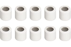 Rebower Tubo in Ceramica Cablaggio Isolato Ceramica Tubi [per Cavo Gruppo Protezione Isolamento Termico] - 8mm Dia/20 pz