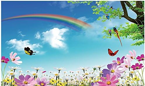 Malilove Customized 3D Photo Wallpaper For Walls 3 D Wall Murals Landscape Plants And Trees Rainbow Mural Home Decor For Living Room200X140CM