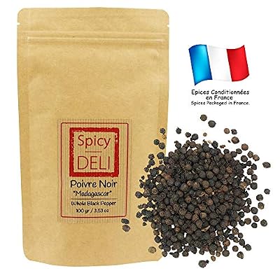 Spicy Deli Poivre noir gourmet de Madagascar en sachet refermable." Agriculture durable" (100gr)