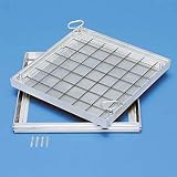 Begehbare Schachtabdeckung 50x50 Cm – Aluminium, Lichtes Maß 40x40 Cm, Bodengleich