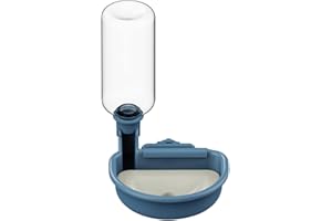 TOKAYIFE Bebedero Conejo para Jaula 480ml Alimentador De Agua Cuenco de Agua antigoteo Bebedero Perro Colgante dispensador Botella Agua para Perro Gato Conejo (Azul)