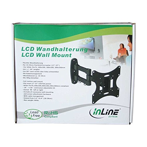 InLine 23103A Wandhalterung 43 cm (17 Zoll) bis 94 cm (37 Zoll) für TFT/LCD/LED/Plasma - 3