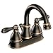 Produktbild Moen ca84667brb doppelt Centerset Mischbatterie Badezimmer Wasserhahn aus der Caldwell Kollektion, mediterrane Bronze