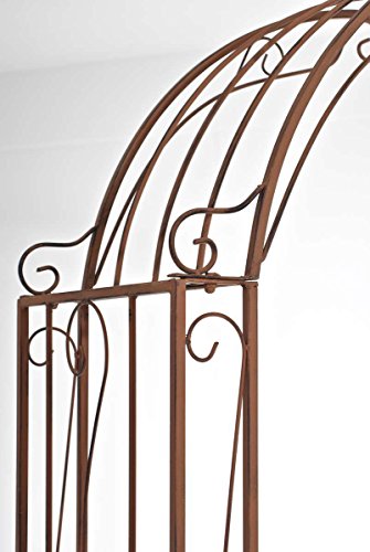 CLP Metall-Rosenbogen SOFIA, Eisen pulverbeschichtet, Höhe ca 240 cm, Breite ca 120 cm, Tiefe ca 45 cm antik braun - 4