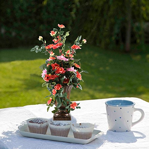 MIHOUNION Künstliche Blumen Rose Bush Bonsai Natürliche Seide Blumen Gestecke Haus Küche Tisch Dekor Hochzeit Regalen Farbkombination Blüten - 2