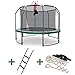 Produktbild Ampel 24 Deluxe Outdoor Trampolin 366 cm mit innenliegendem Netz, Leiter & Windsicherung, Belastbarkeit 160 kg, Sicherheitsnetz 8 gepolsterten Stangen