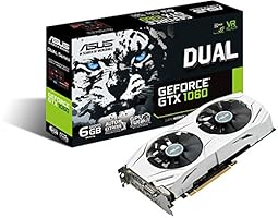 Asus Dual-GTX1060-6G Gaming Nvidia GeForce Grafikkarte (PCIe 3.0, 6GB DDR5 Speicher, HDMI, DVI, Displayport)