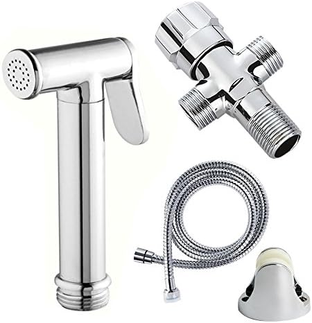 ANTFEES Brass Toilet Hand Held Bidet Spray Kit Set Shataff Cleaning Showers Sprayer Head