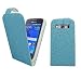 Produktbild SAMSUNG GALAXY ACE 4 HELLBLAU HÜLLE BLUMENMUSTER GLITZER DESIGN KUNSTELDER KLAPPTASCHE COVER VON GADGET BOXX