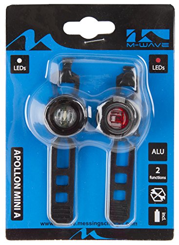 M-Wave Set Apollon Mini Rücklicht/Vorne, 2 LEDs, Schwarz - 2