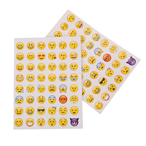 40 Blätter Emoji Aufkleber für Handy Laptop Notebook Dekoration | Lustige Whatsapp Facebook Emoticon Deko für Briefe Geschenkkarten | Smiley Spielzeuge für Kinder - 2