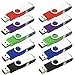 Produktbild Lot de 10 Clés USB 2.0 Pivotant Stockage Mémoire Flash Drive Lecteur USB Plier Couleur Mixte(Vert/Rouge/Noir/Bleu/Violet) (32GB)