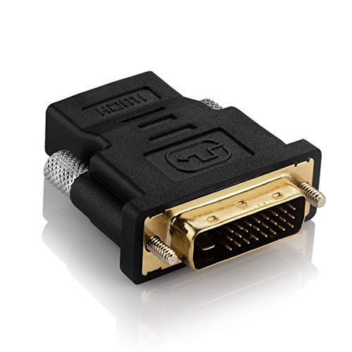 DVI auf HDMI, Swees 2-Stück Vergoldet DVI-D zu HDMI Male zu Female Kabel HDTV Adapter Konverter | DVI-D Stecker (24+1) auf HDMI-Buchse | Full HD-fähig | Vergoldete Kontakte | Geeignet für PC, Notebook, PS4, Xbox One, TV, Beamer uvm. - 2