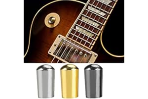 Alomejor 3Pcs Guitar Switch Tip Copper 3.5mm Guitar Switch Cap para Guitarra eléctrica 3 Way Toggle Switch Knob Tip Cap