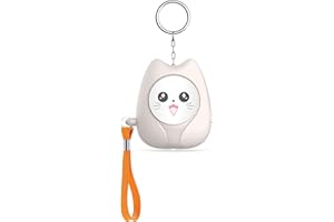 Alarme de Sécurité Personnelle Qoosea 130dB - Alarme Anti-Agression Portable avec LED pour Femmes, Enfants et Personnes Âgées - Certifié Police（Blanco）