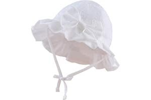 XIAOHAWANG - Gorro de Encaje para bebé o niña, algodón, Gorro de Sol, diseño de Nudo