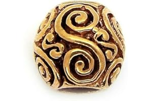 BEARD BEAD RINGS Small Spirals Celtic Viking Bronze beard hair bead (4mm hole)