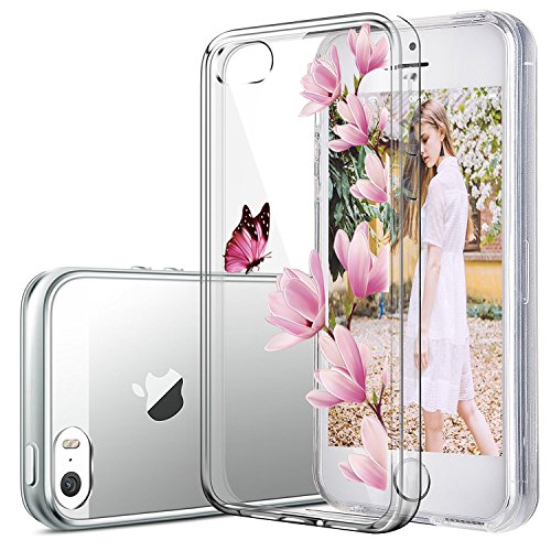 Qissy   Carcasa iPhone SE 5 5s  impresi  n TPU Funda Cubierta de Silicona de Ultra Delgado de Estuche Silicona Carcasa Trasera para iPhone 5 5s Transparente