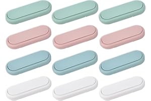 TQPUWT Seguridad Cajones Bebe, 12 Piezas cierre seguridad cajones bebe, protector cajones bebe, seguridad puertas niños, Sin Perforación, Cerraduras de Seguridad para Niños para Armarios, Cajones, Cocinas