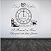 Price comparison product image Makeyong Personalised Wedding Clock Keep Sake Wall Art Sticker Art Decor Removable Wall Decor Modern Design Wall Sticker 58X68Cm