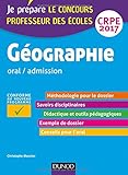 Géographie - Professeur des écoles - oral / admission - CRPE 2017