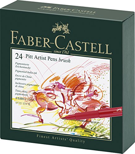Faber-Castell 167147 – Pitt Artist Pen Geschenkbox, 24 Farben - 2