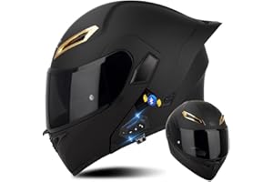 DIRERTYS Bluetooth Cascos Modulares de Moto, Casco Abatible ECE Homologado, Casco Modular Integrado con Visera Solar Doble Antivaho y Forro Extraíble,Casco Cola Grande para Hombres Mujeres