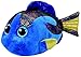 Produktbild TY 37244 Beanie Boo's Aqua Fisch mit Glitzeraugen, 42 cm, blau