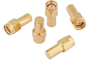 WALFRONT 5pcs SMA macho conector RF coaxial adaptador conector con Terminator terminación carga 50 Ohm