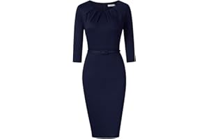 KOJOOIN Damen Elegant Etuikleider Festliches Cocktail Bleistiftkleid Knielang Business Kleider（Verpackung MEHRWEG）