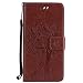 Produktbild HUAWEI Honor8 hülle PU Lederhülle Brieftasche Tasche Hüllen Prägung Baum und Katzen Flip Hülle im Bookstyle Cover Schale Ständer Etui Karten Slot mit Magnetverschluss Schutzhülle DECHYI case cover Kaffee